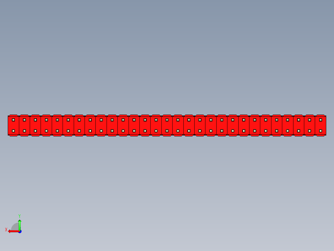 彩色公头100mil（2.54mm）系列-DS1021_red_2x29p_100mil_Type43_rev1.0后视图