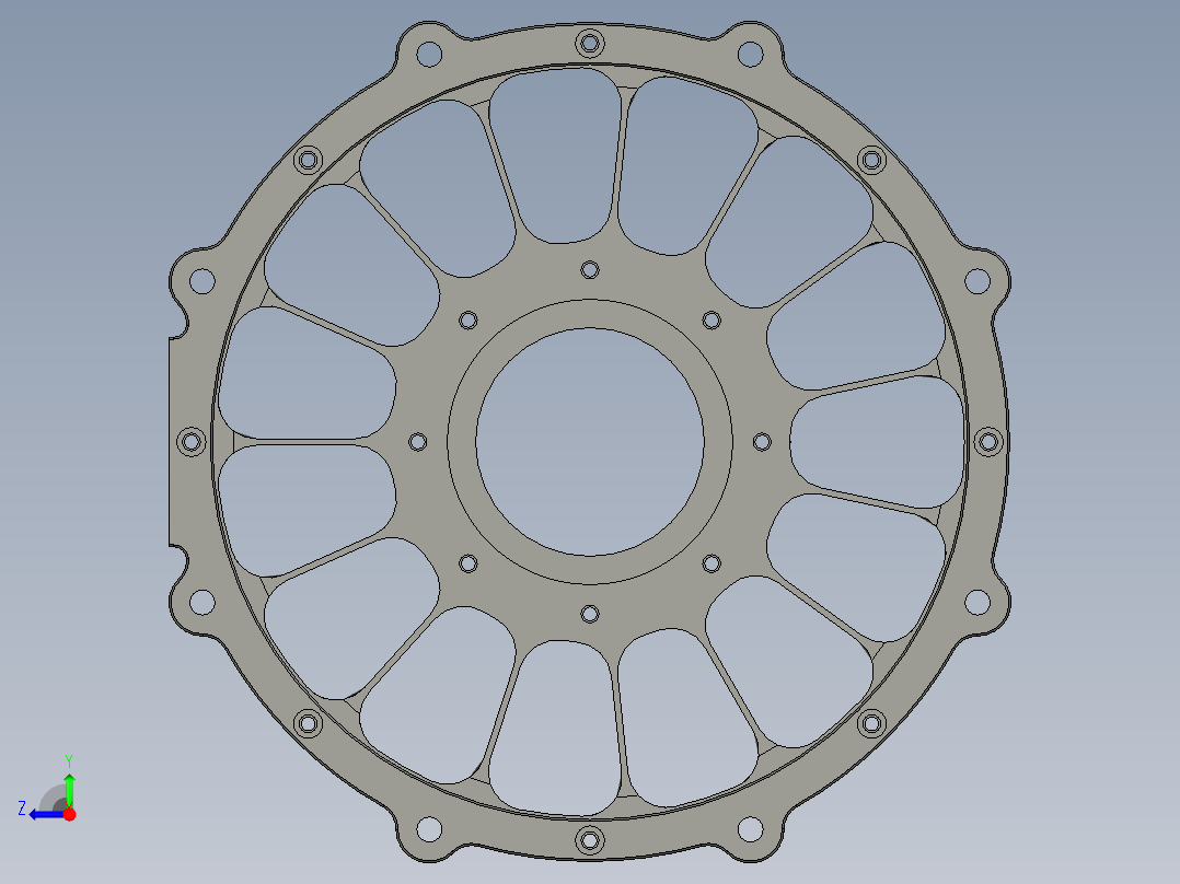 轴流电动机概念右视图