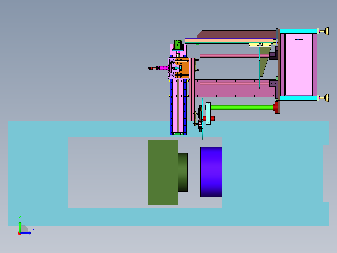 钣金数控压机送板机左视图
