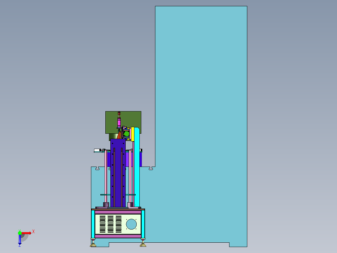 钣金数控压机送板机俯视图