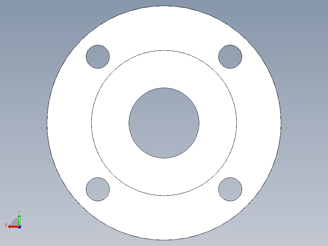 軸承座(雙軸承型)BRWN-3D多系列多零件图纸模型后视图