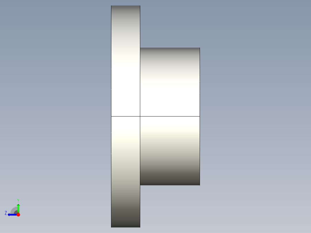 軸承座(雙軸承型)BRWN-3D多系列多零件图纸模型右视图