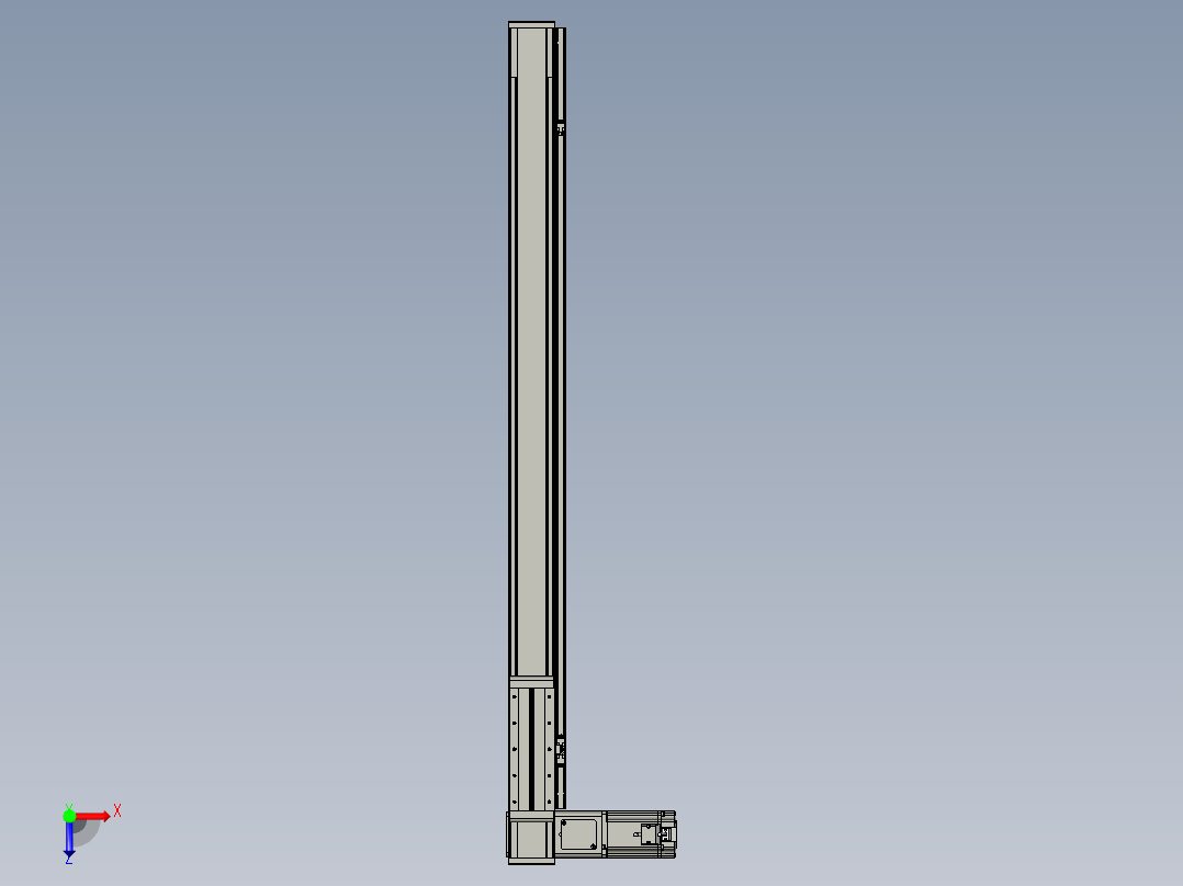 欧规系列-LB8-L150-S1050-BL-ZP75-C3俯视图
