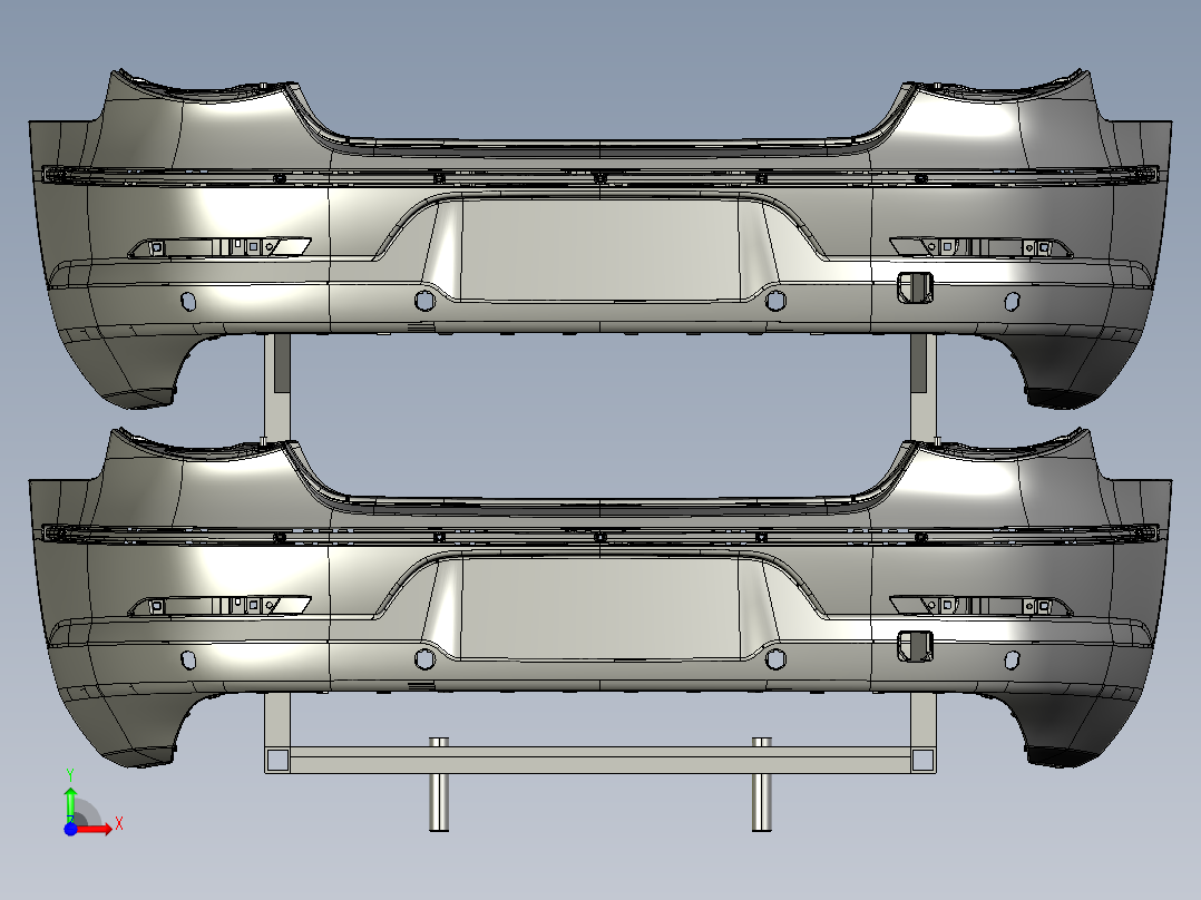 后保险杠挂具图前视图