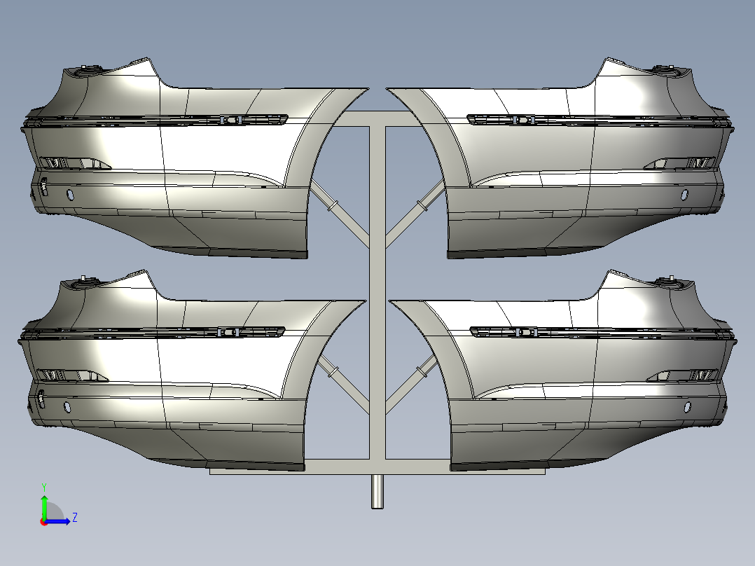 后保险杠挂具图左视图