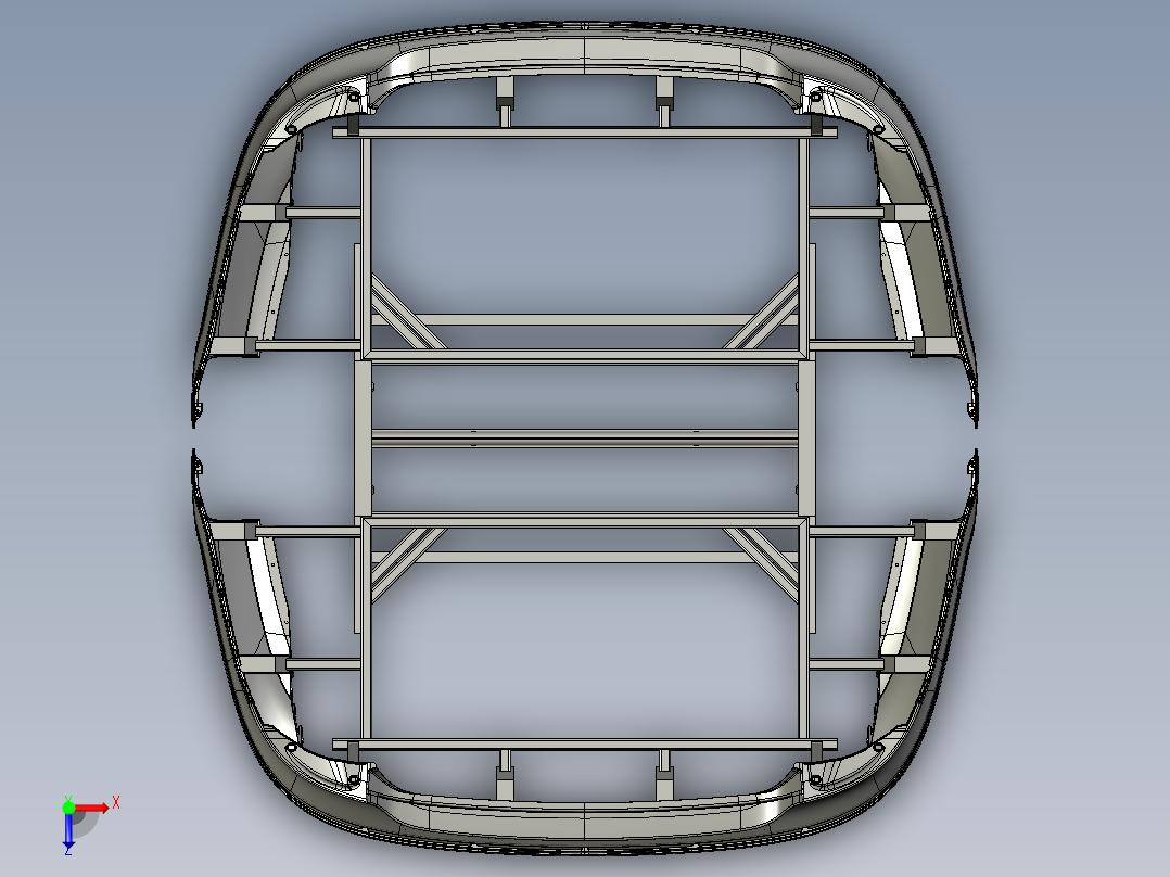 后保险杠挂具图俯视图