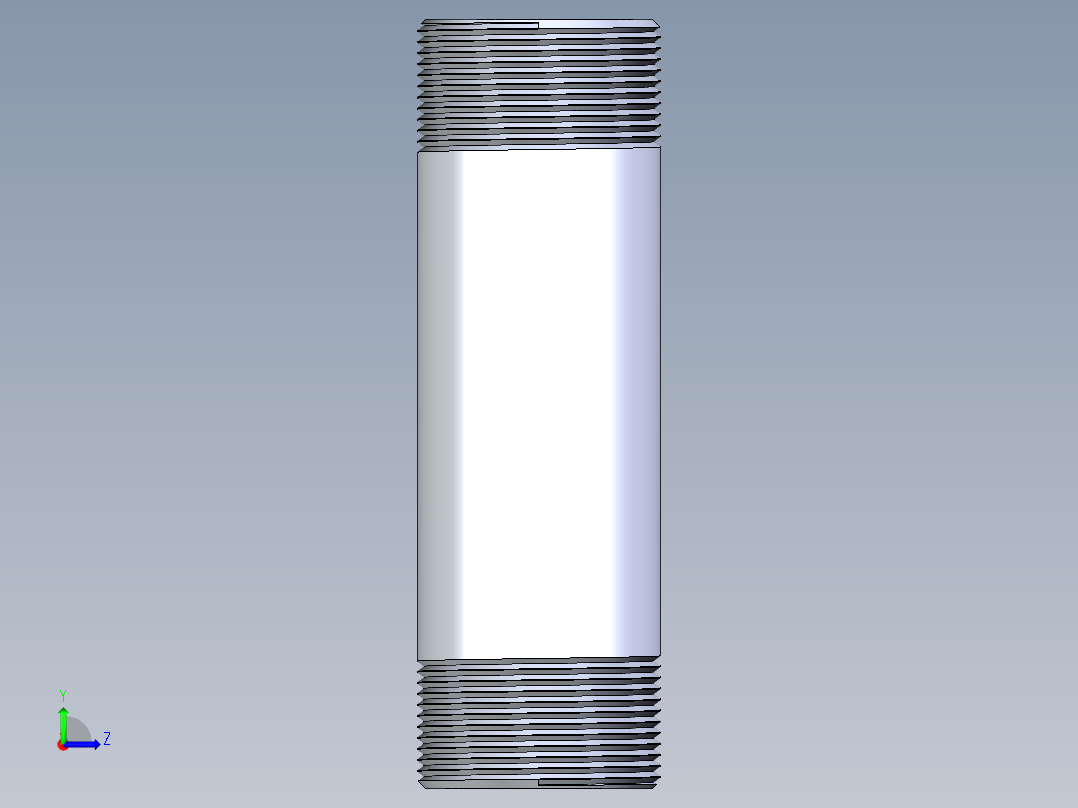 CPVC管件33-Sch80_Nipple_MPTxMPT_9861-218_1.5in x 6in左视图