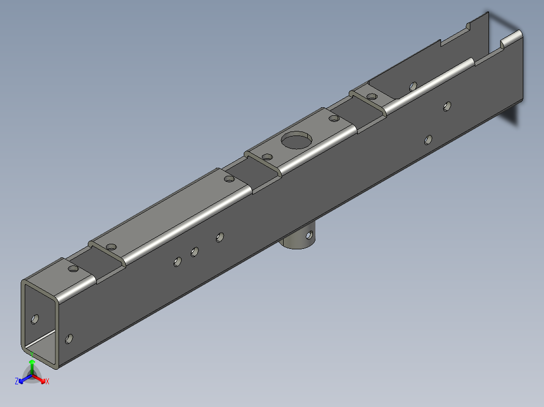 行间中耕机自动种植机正等轴测图