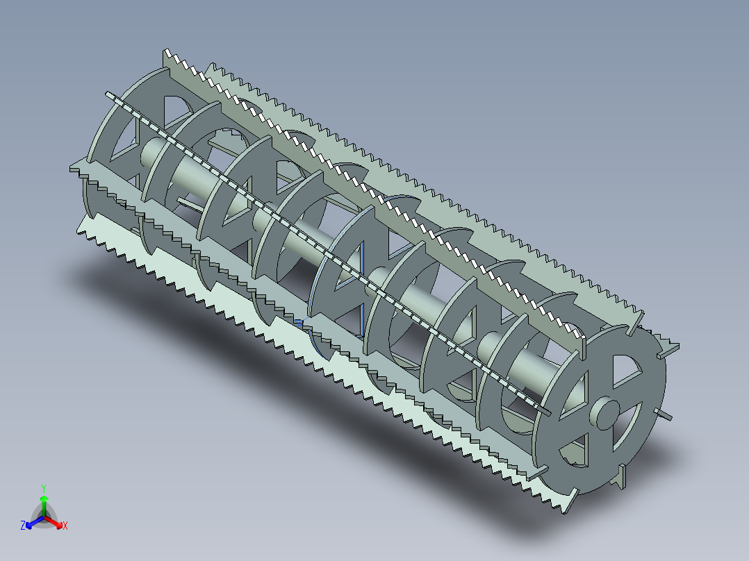 果园土质疏松机正等轴测图