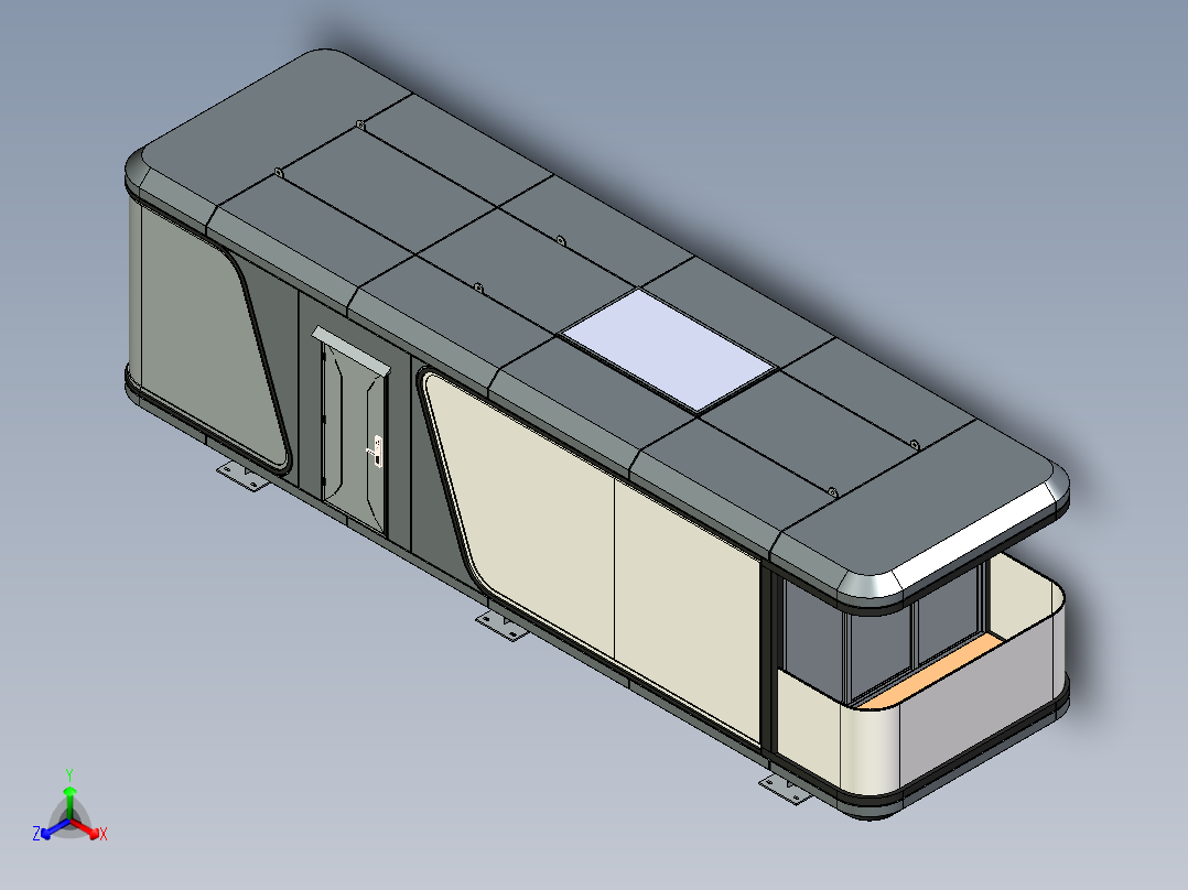 MS-太空舱三维模型正等轴测图