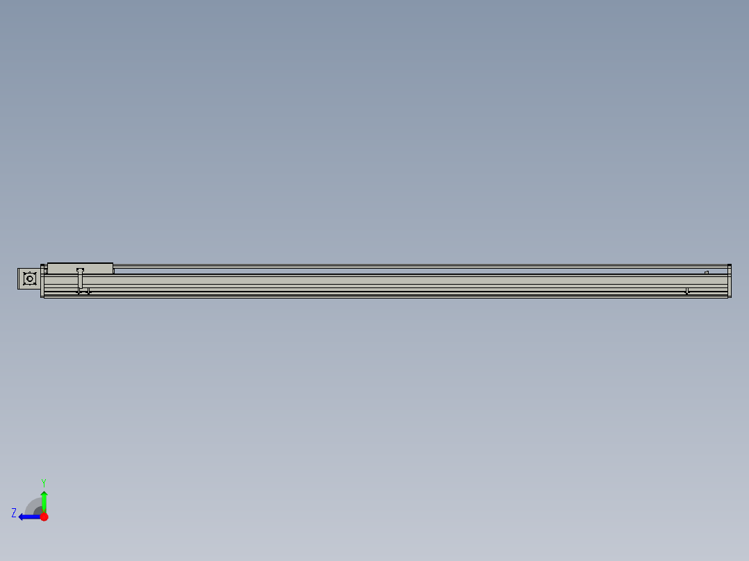 东锦同步带传动-直线滑台模组DH270B-C-L150-S2450-BL-P750W-C3右视图
