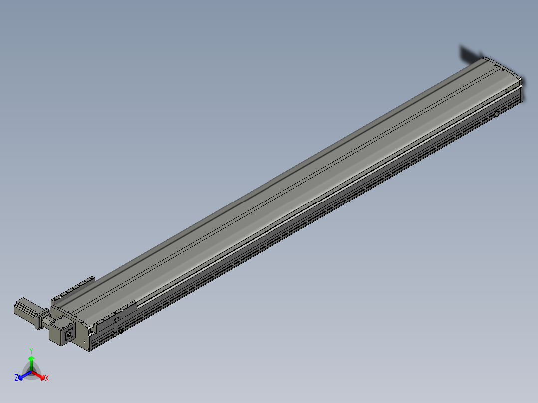 东锦同步带传动-直线滑台模组DH270B-C-L150-S2450-BL-P750W-C3正等轴测图