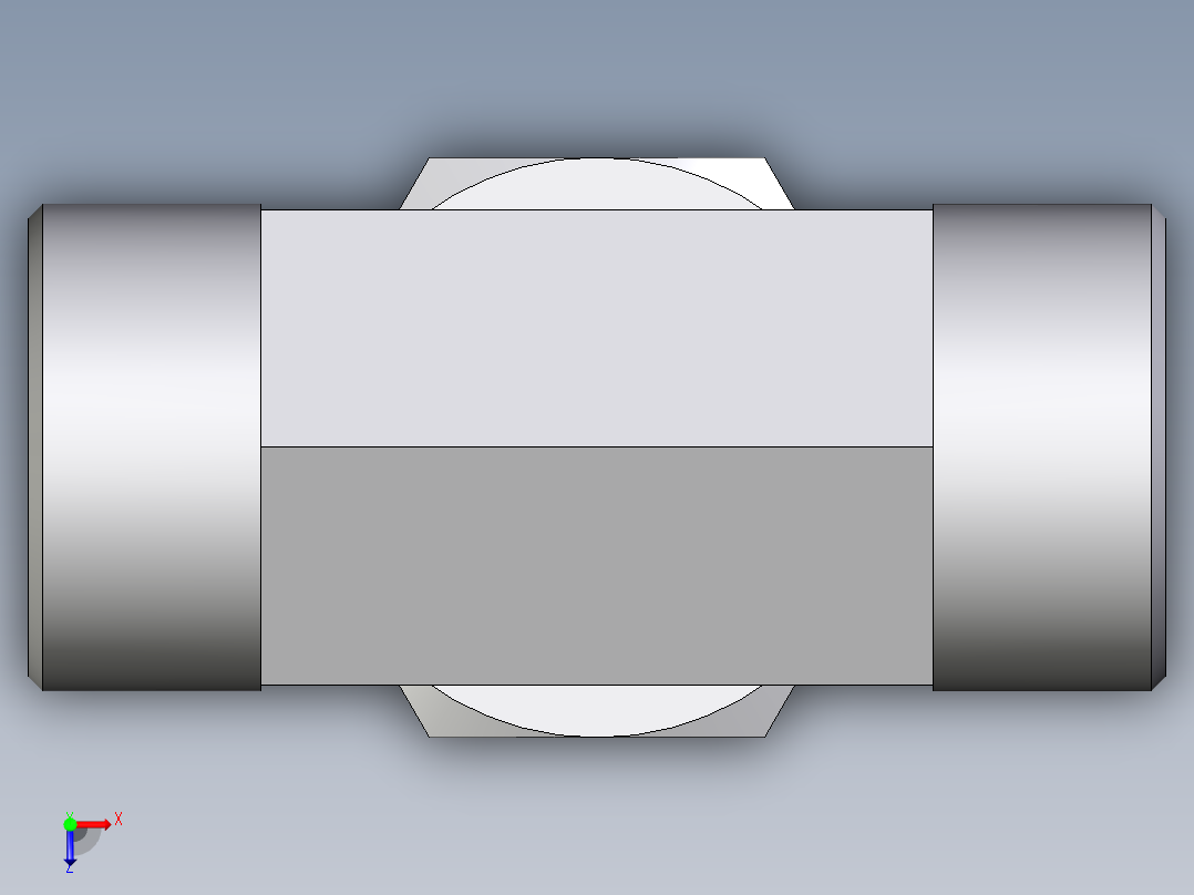 卡套式工业通用硬管接头EO_Swivel_nut_branch_tee_ET30SOMD71俯视图
