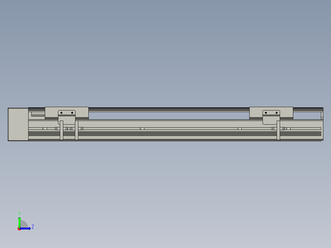 直线模组LHAT10-CA-S400-R-C3设计图纸左视图