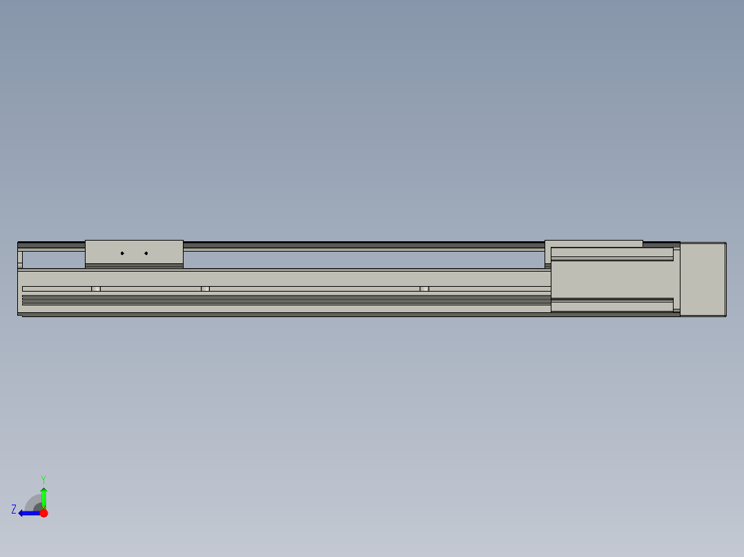 直线模组LHAT10-CA-S400-R-C3设计图纸右视图