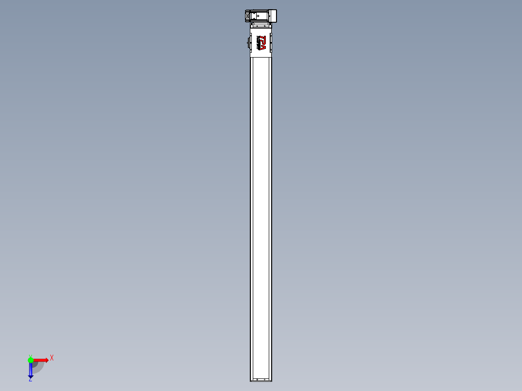 同步带全封闭直线模组TPA-HCB-110D-90-L1600-LU-C-P40-N3俯视图