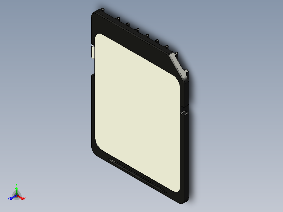 SD卡和microSD卡完整详细模型正等轴测图