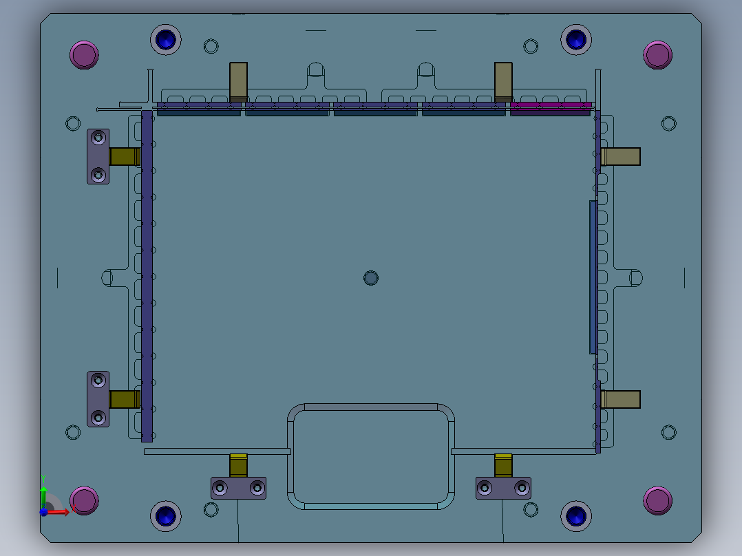 W68G 顶出式 贴胶治具前视图