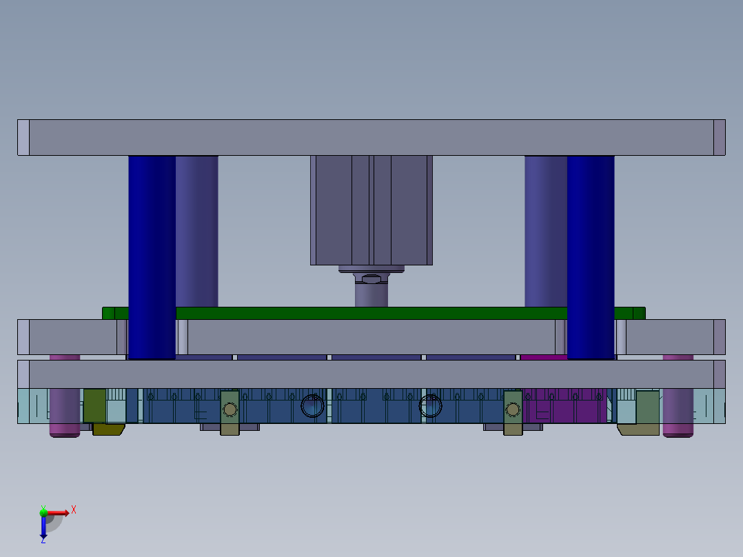 W68G 顶出式 贴胶治具俯视图
