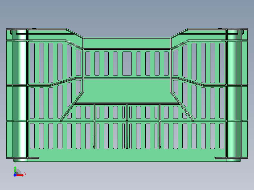 塑料箱物料箱前视图