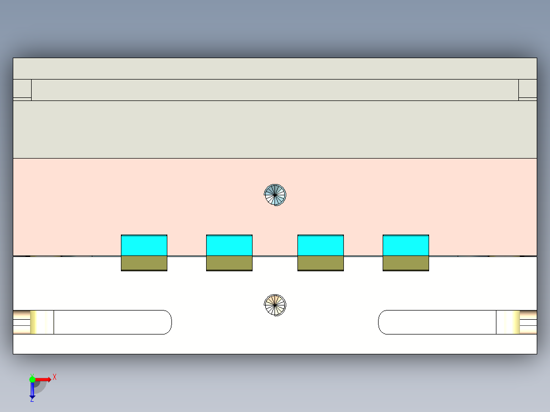 显示器支架（压铸模+铝合金）俯视图