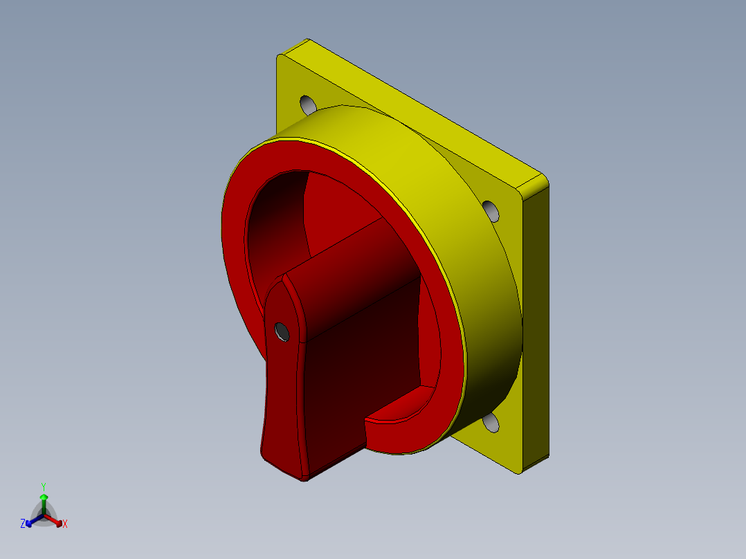 电门开关TDS25-FRR正等轴测图
