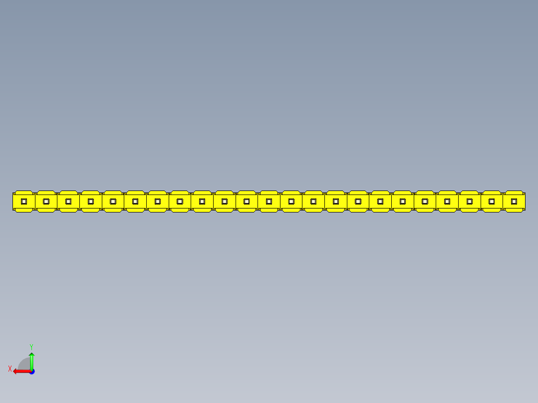 彩色公头100mil（2.54mm）系列-DS1021_yellow_1x23p_100mil_Type1_rev1.0后视图