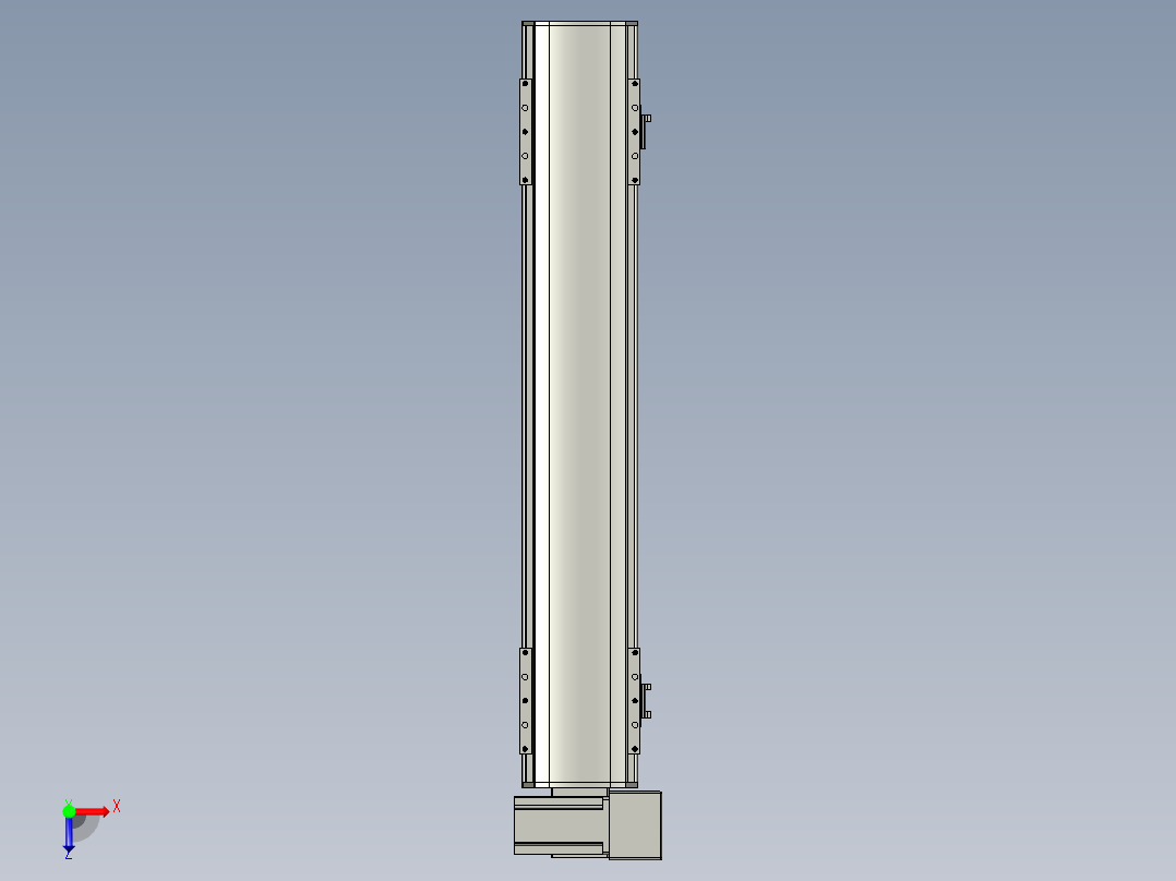 直线模组WG-LHB12-S550-RU设计图纸俯视图