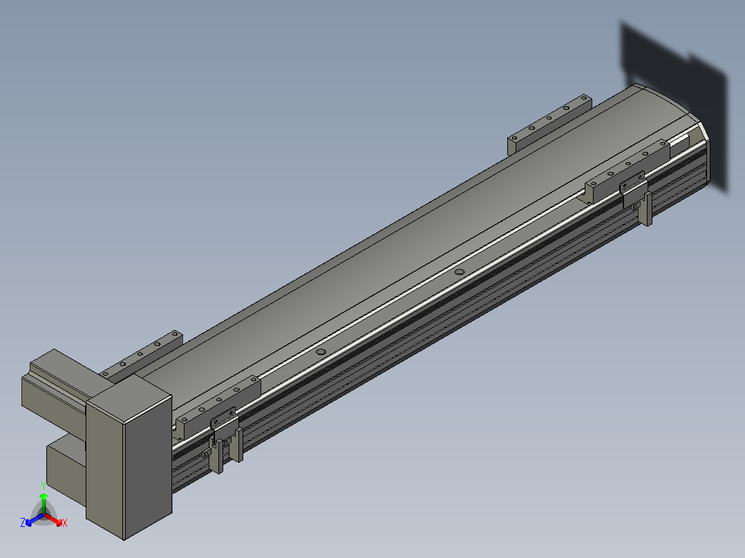 直线模组WG-LHB12-S550-RU设计图纸正等轴测图