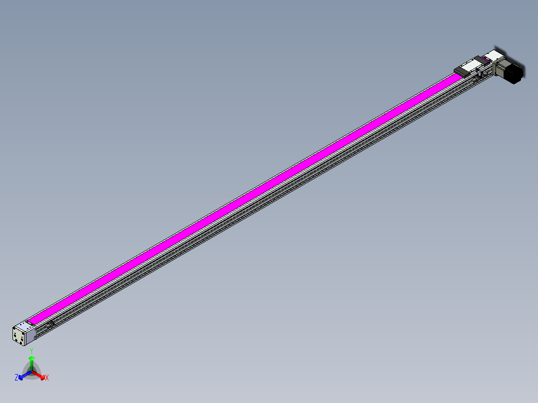 同步带滑台-欧规BC6-L120-S2400-R-P40-D3正等轴测图