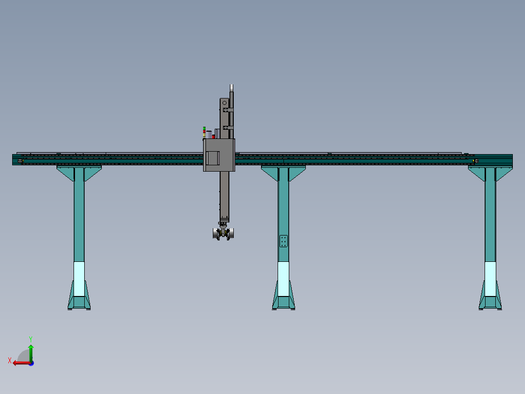 50Kg单轴桁架机械手（整套图纸）后视图