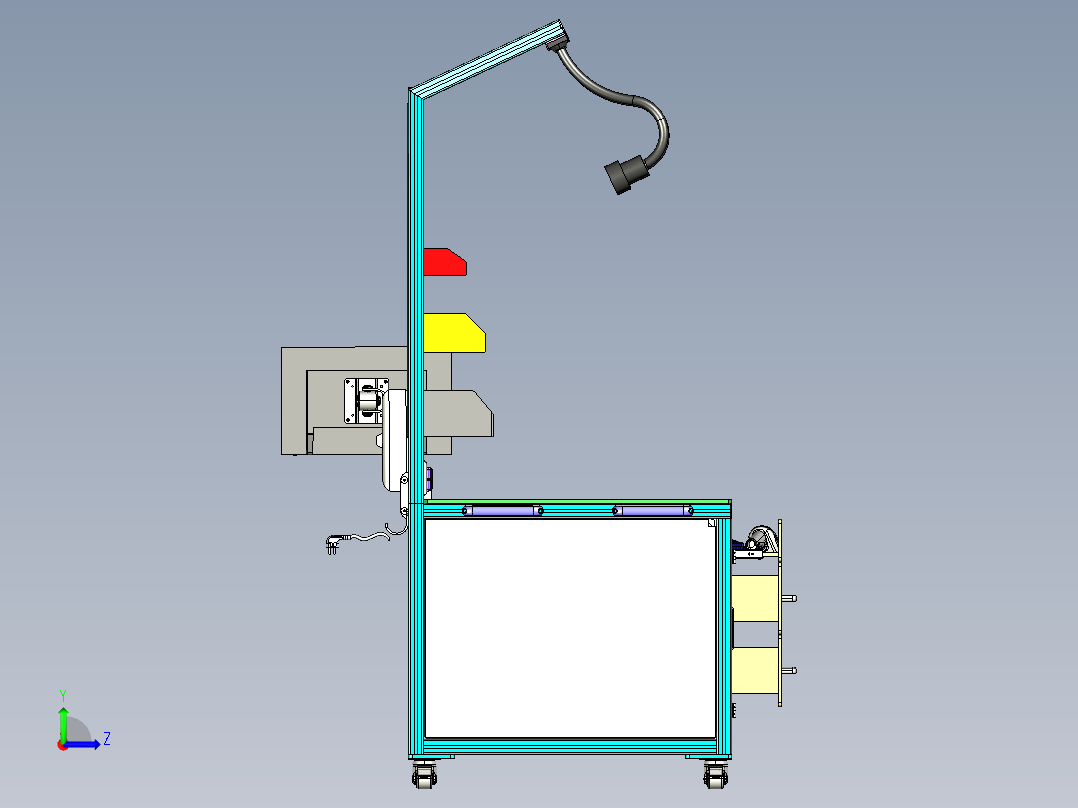 标准人工作业工作台左视图
