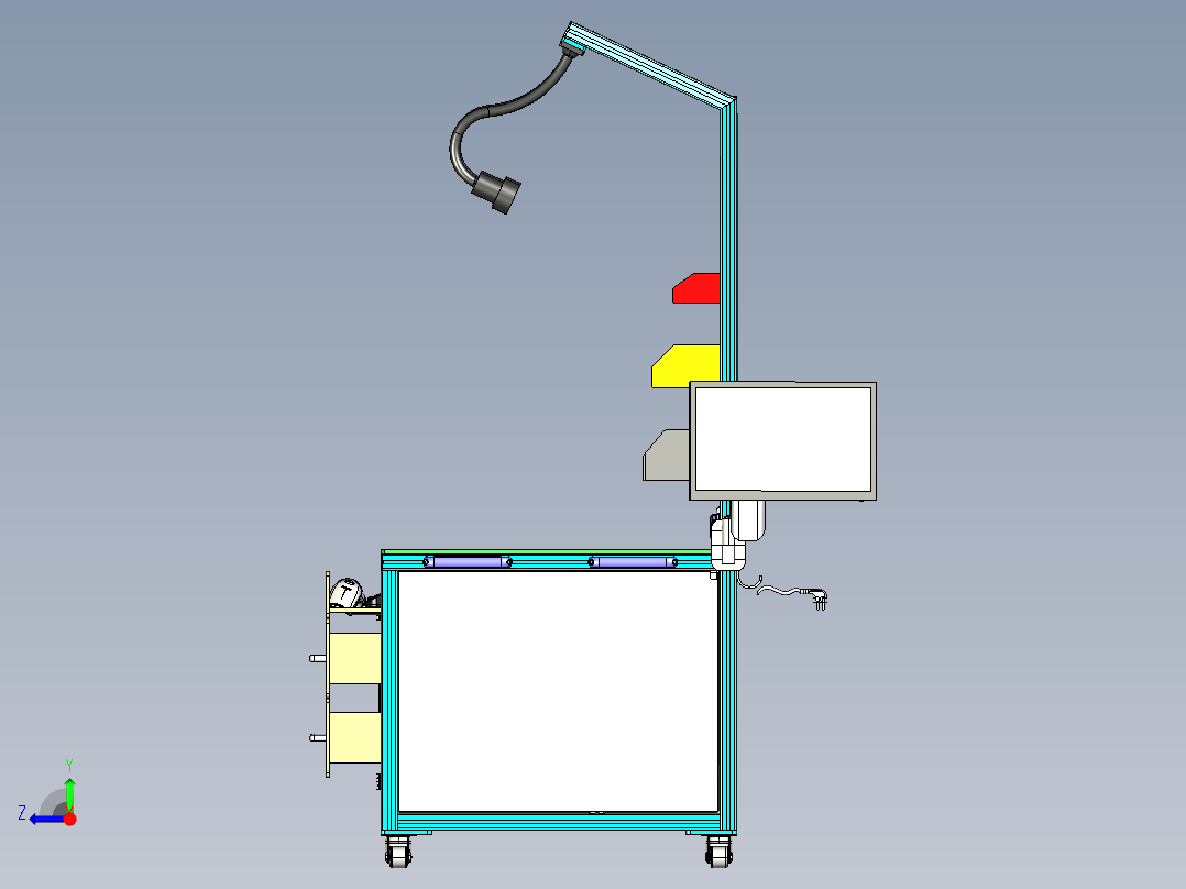 标准人工作业工作台右视图