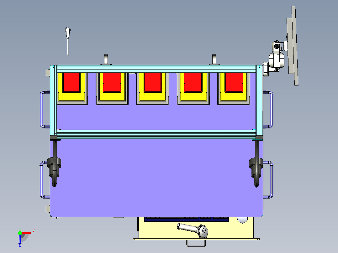 标准人工作业工作台俯视图