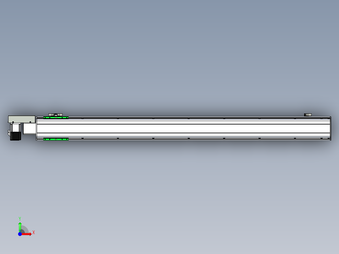 同步带滑台-半封闭B13H-L45-S1400-R-P40-D3前视图