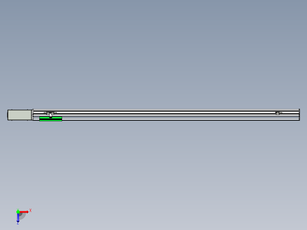 同步带滑台-半封闭B13H-L45-S1400-R-P40-D3俯视图