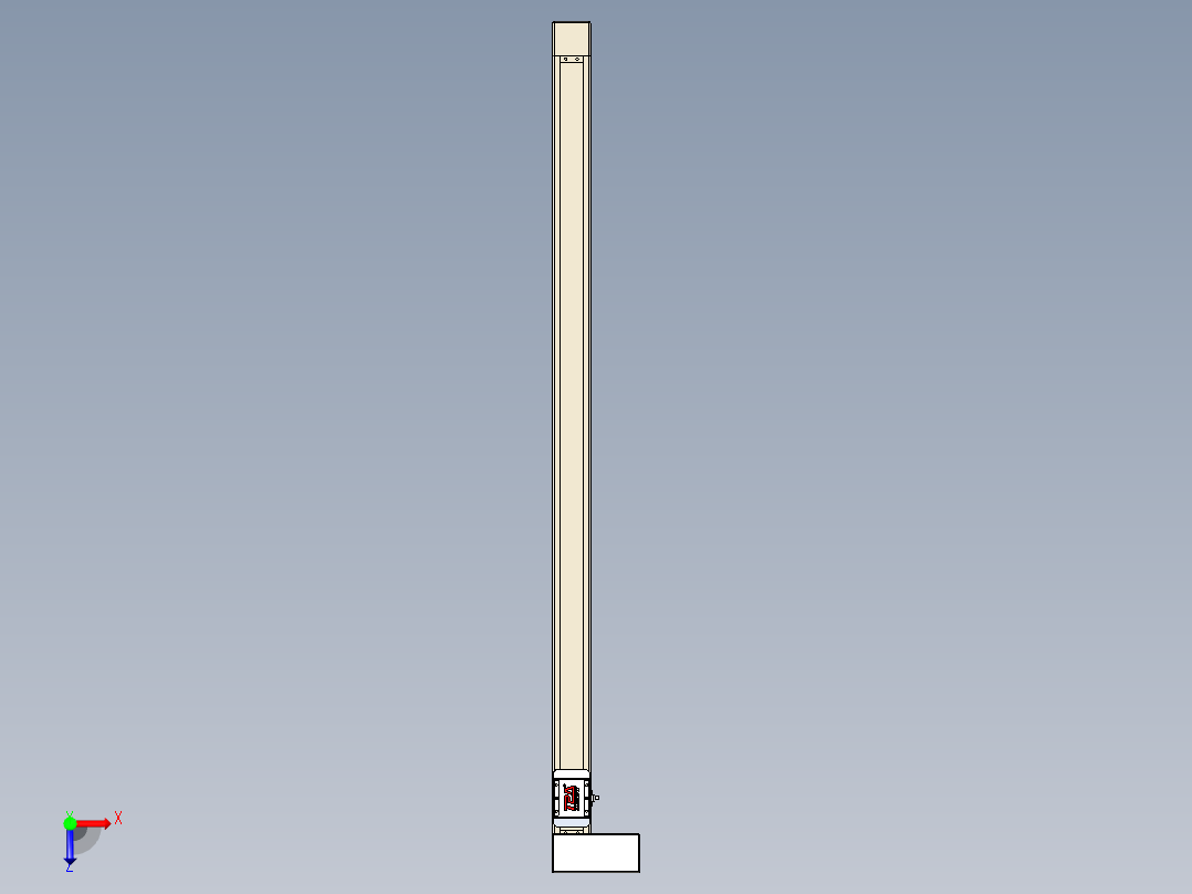 同步带全封闭直线模组TPA-HCB-65S-90-L1200-MR-C-P10-N3俯视图