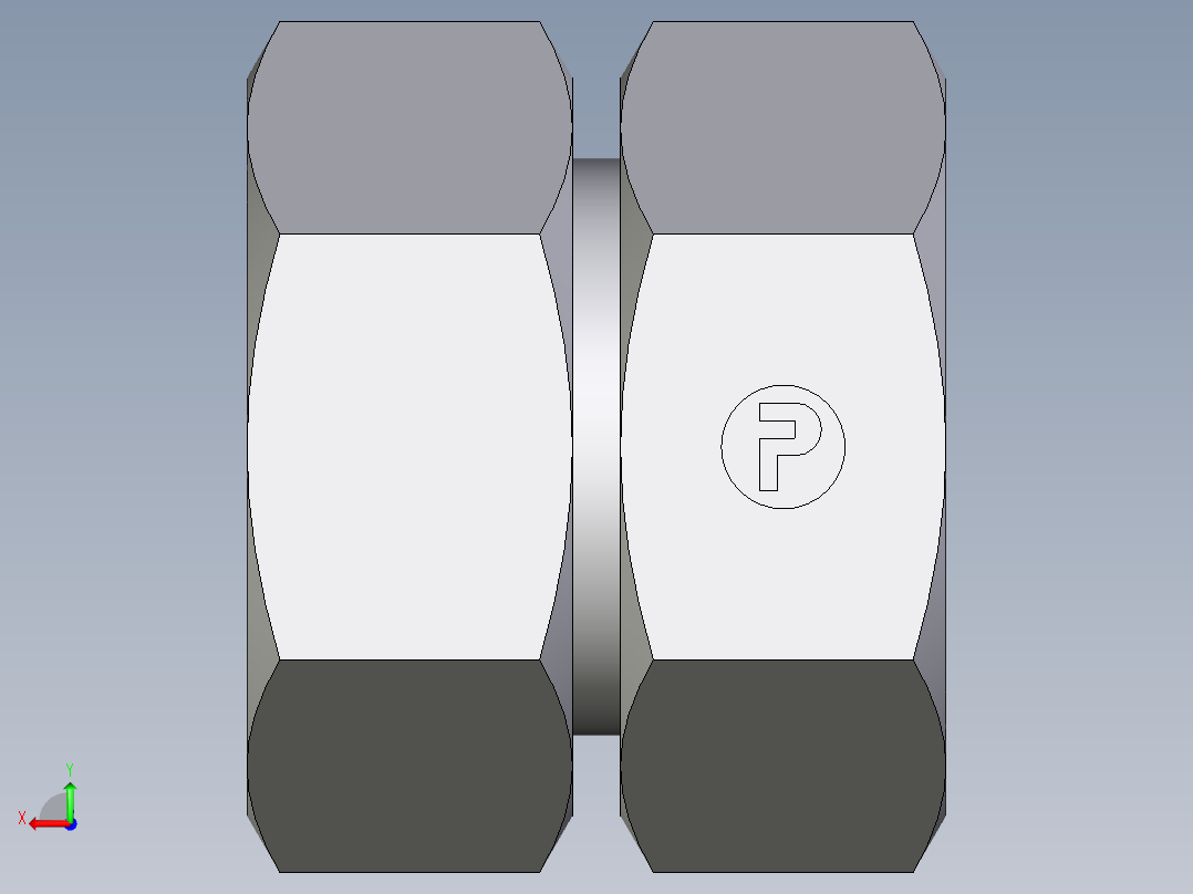 卡套式工业通用硬管接头EO_Swivel_union_GZ42LCF后视图