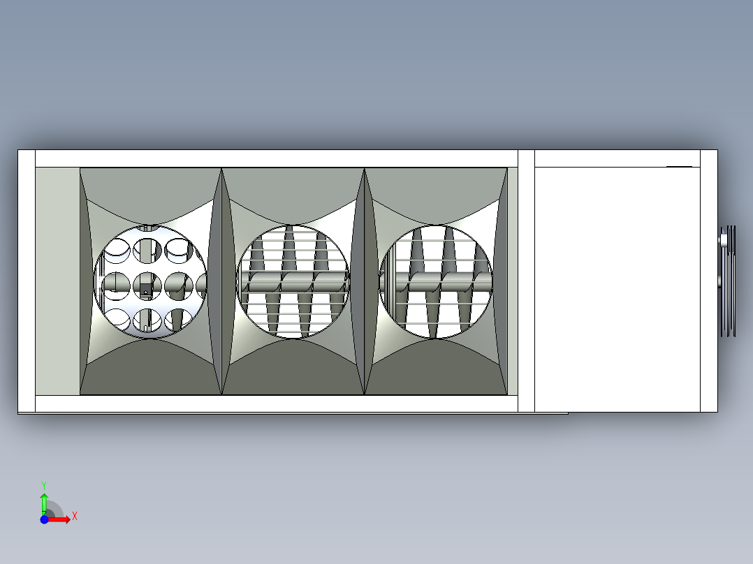 垃圾分拣装置结构设计含三维二维说明书前视图