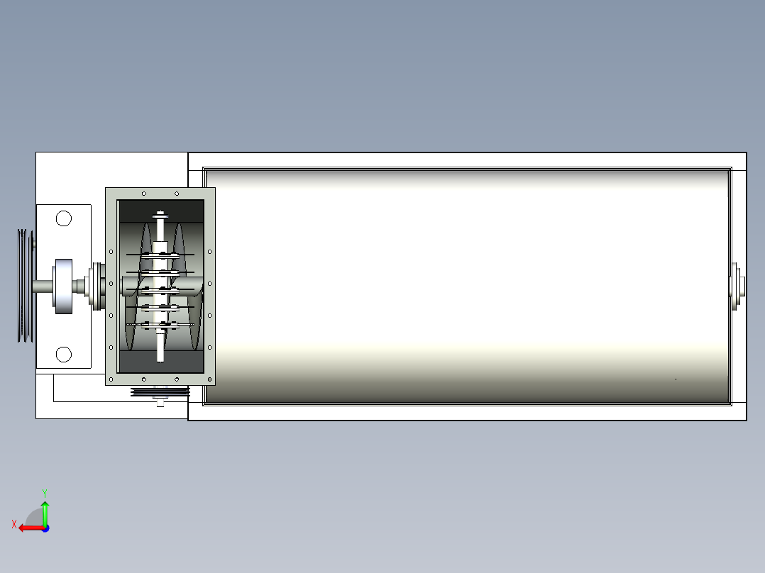 垃圾分拣装置结构设计含三维二维说明书后视图