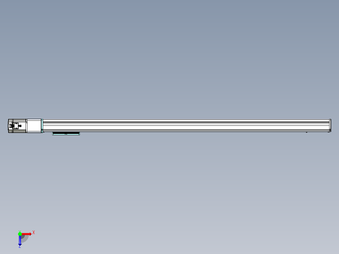 威洛博VC丝杆传动-无尘环境VC14-Lxx-C-S1400-BC-ZP75-C3俯视图