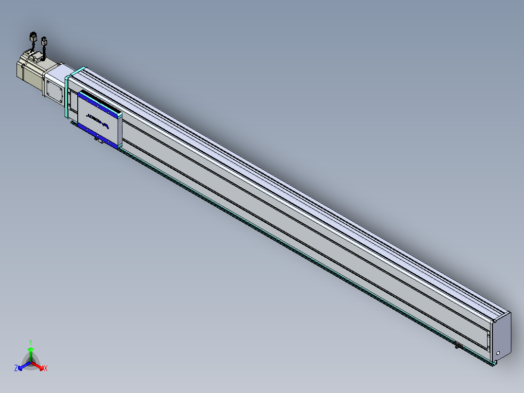 威洛博VC丝杆传动-无尘环境VC14-Lxx-C-S1400-BC-ZP75-C3正等轴测图