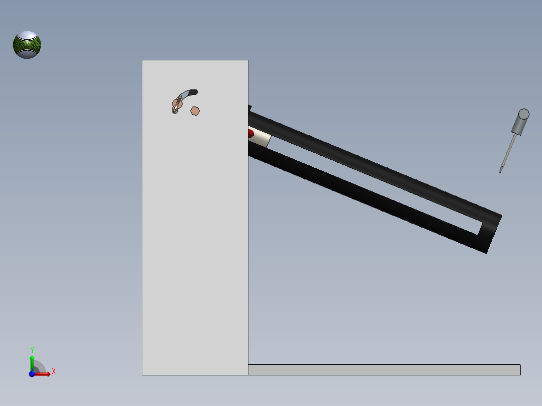 网球射手前视图