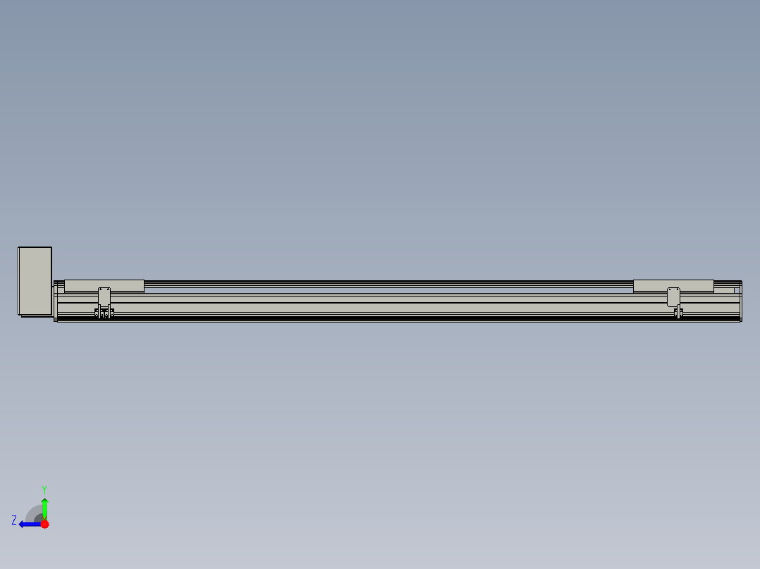 直线模组LHB21-L40-S1600-RU设计图纸右视图