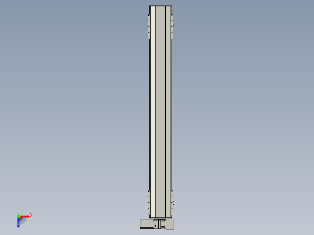 直线模组LHB21-L40-S1600-RU设计图纸俯视图