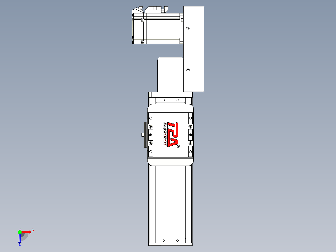 同步带全封闭直线模组TPA-HCB-85D-90-L100-ML-Y-P20-N3俯视图