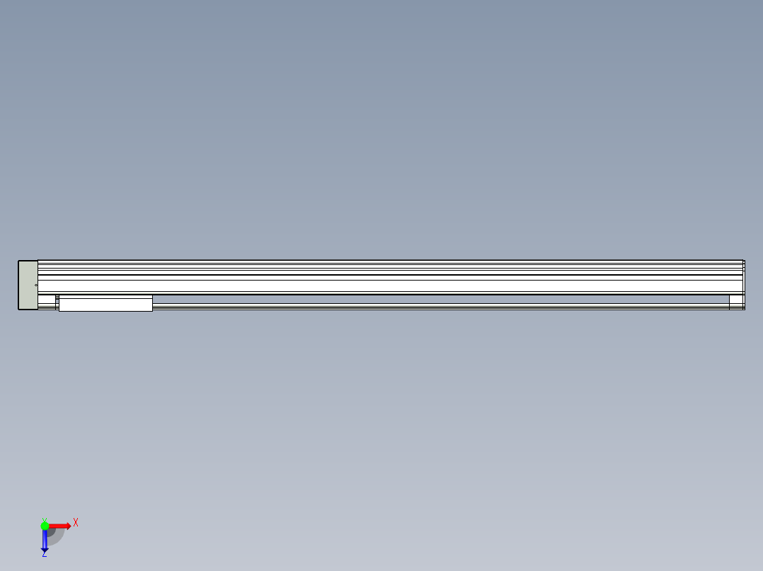 VF丝杆传动-一般环境VF27-Lxx-C-S1650-BL-ZP75-C3俯视图