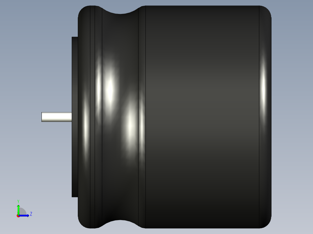 无源元件封装-CAP_RAD_D18x15_POL_BK左视图