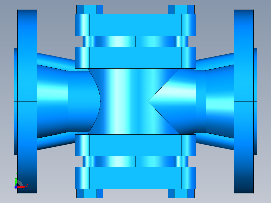阀门模型-DN40___前视图