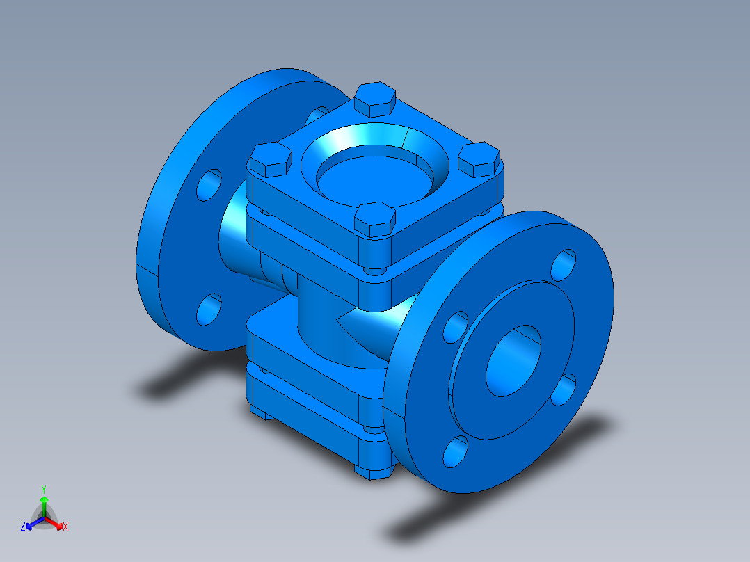 阀门模型-DN40___正等轴测图